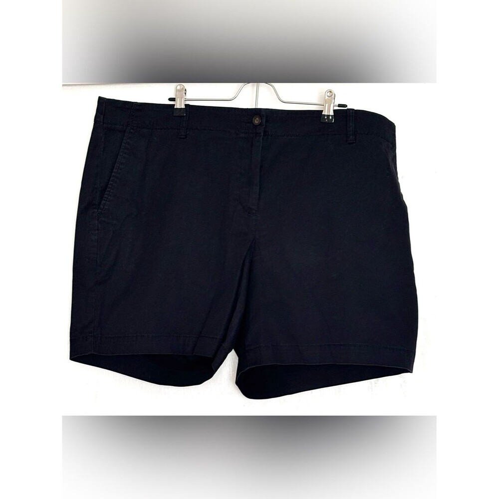 Talbots Relaxed Chino Shorts 7” Black Size 18W